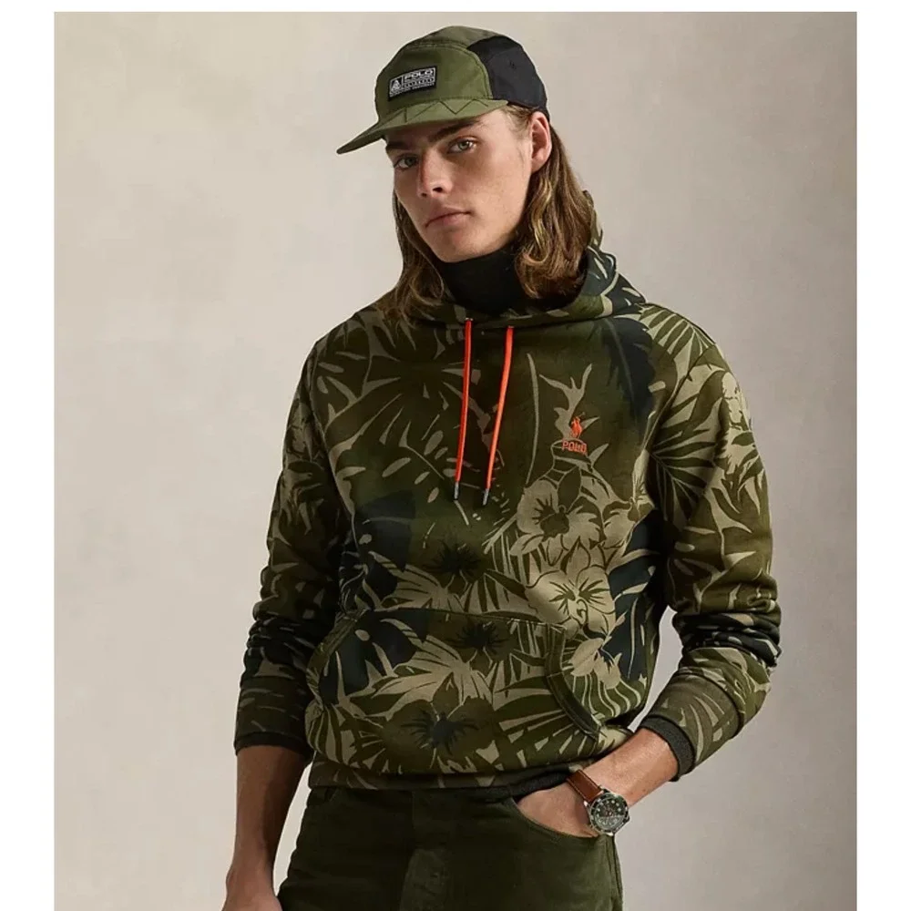Polo Ralph Lauren Men's Palm-Camo Double-Knit Hoodie Sweatshirt Size Small NEW